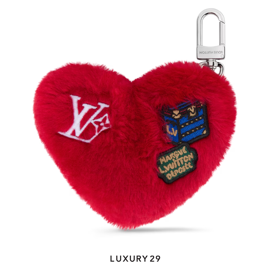 Louis Vuitton LV Lucky Heart Bag Charm Red LOUIS VUITTON