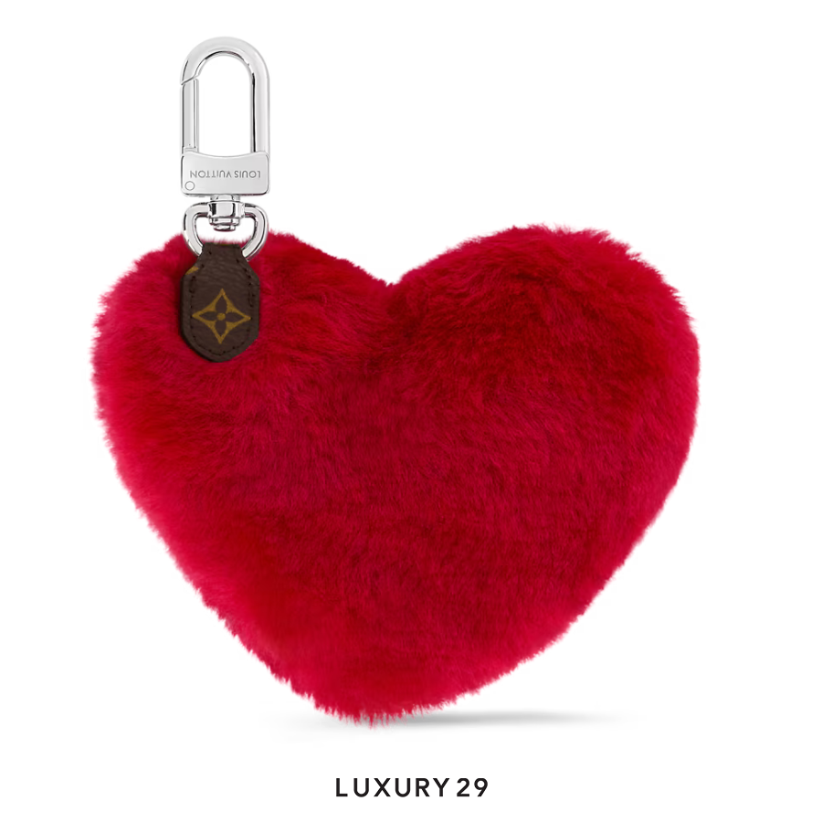 Louis Vuitton LV Lucky Heart Bag Charm Red LOUIS VUITTON
