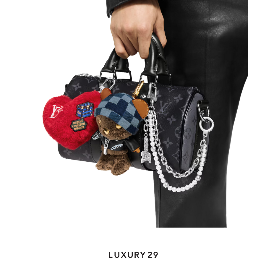 Louis Vuitton LV Lucky Heart Bag Charm Red LOUIS VUITTON