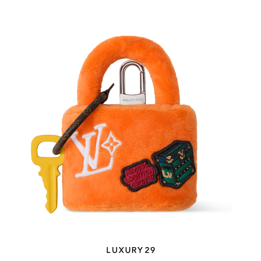 Louis Vuitton LV Lucky Lock Bag Charm Orange LOUIS VUITTON Luxury29