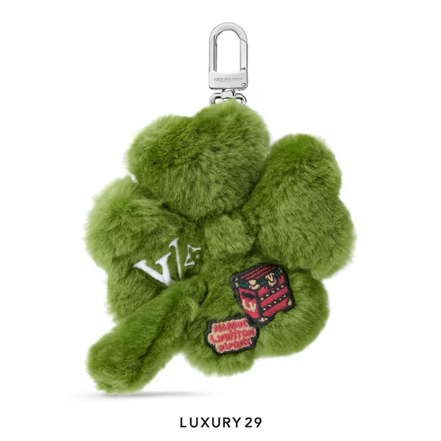 Louis Vuitton LV Lucky Trefoil Bag Charm Green LOUIS VUITTON