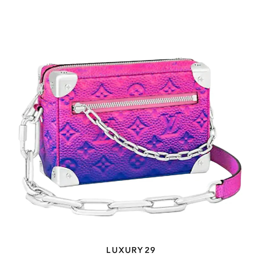 Louis Vuitton LV Mini Soft Trunk Taurillon Illusion Blue/Pink LOUIS VUITTON