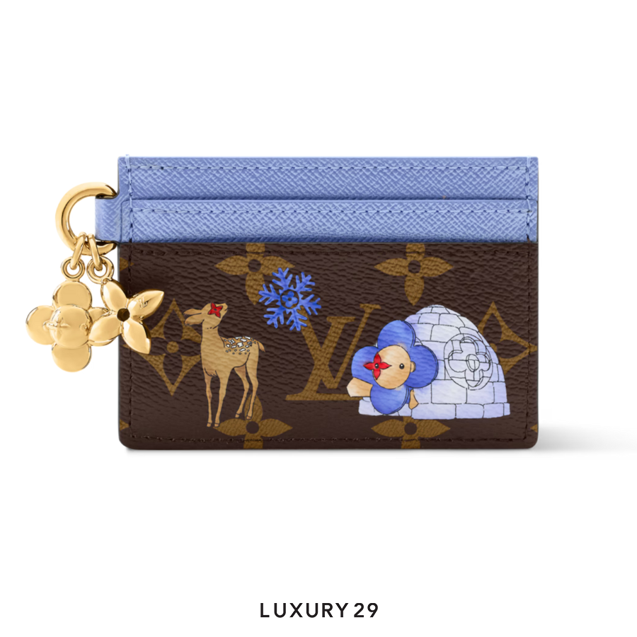 Louis Vuitton LV Monogram Blue Frost Charms Card Holder LOUIS VUITTON Luxury29