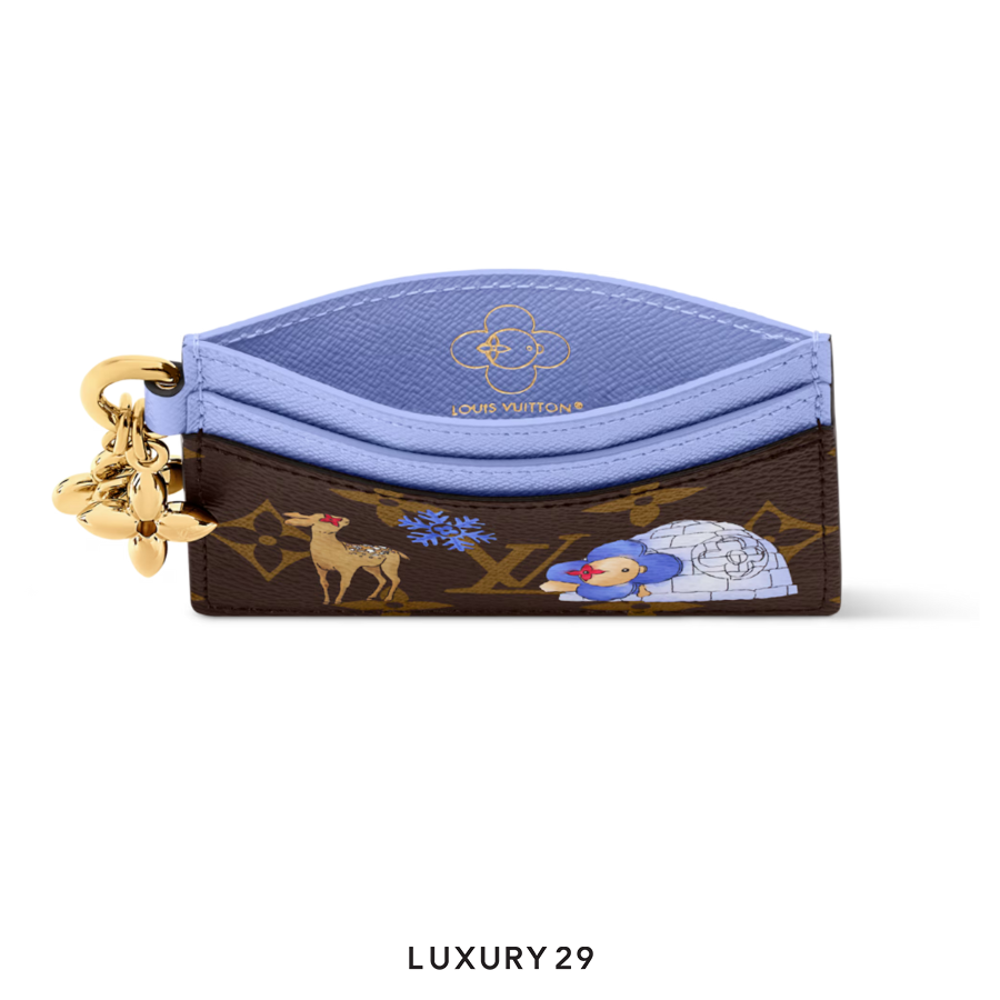 Louis Vuitton LV Monogram Blue Frost Charms Card Holder LOUIS VUITTON Luxury29