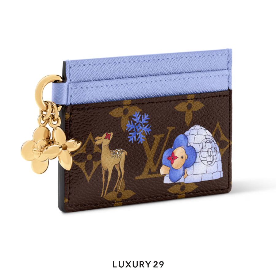 Louis Vuitton LV Monogram Blue Frost Charms Card Holder LOUIS VUITTON Luxury29