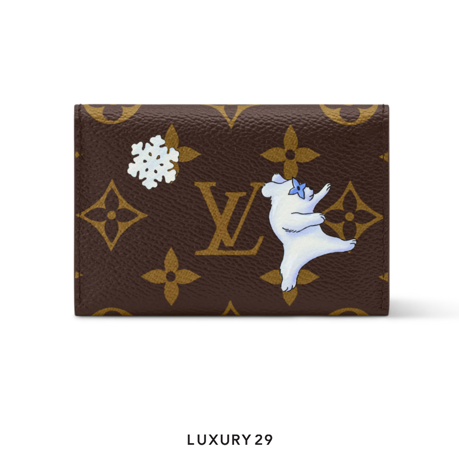 Louis Vuitton LV Monogram Snowy Pearl Slim Card Holder LOUIS VUITTON Luxury29