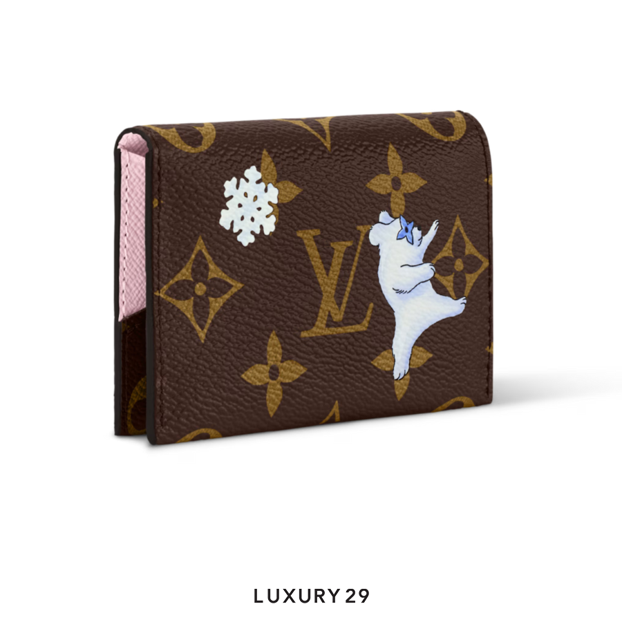 Louis Vuitton LV Monogram Snowy Pearl Slim Card Holder LOUIS VUITTON Luxury29