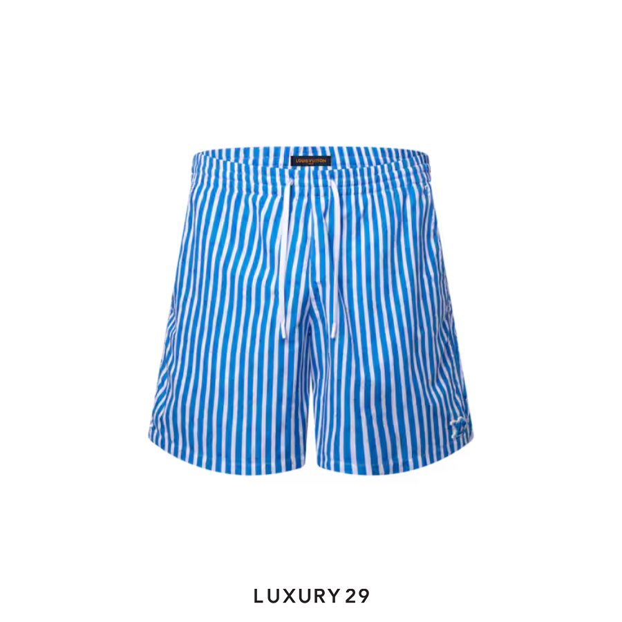 Louis Vuitton LV Monogram Striped Swim Shorts Blue