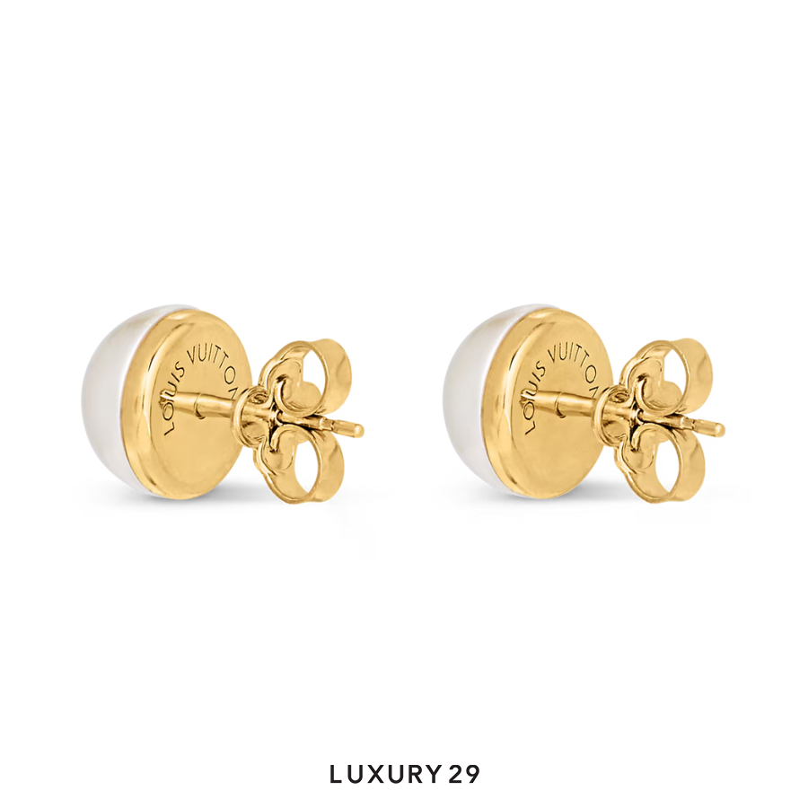 Louis Vuitton LV My Mix Pearl Earrings Gold LOUIS VUITTON
