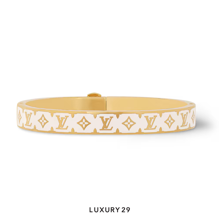 Louis Vuitton LV Nanogram Enamel Bracelet Gold LOUIS VUITTON