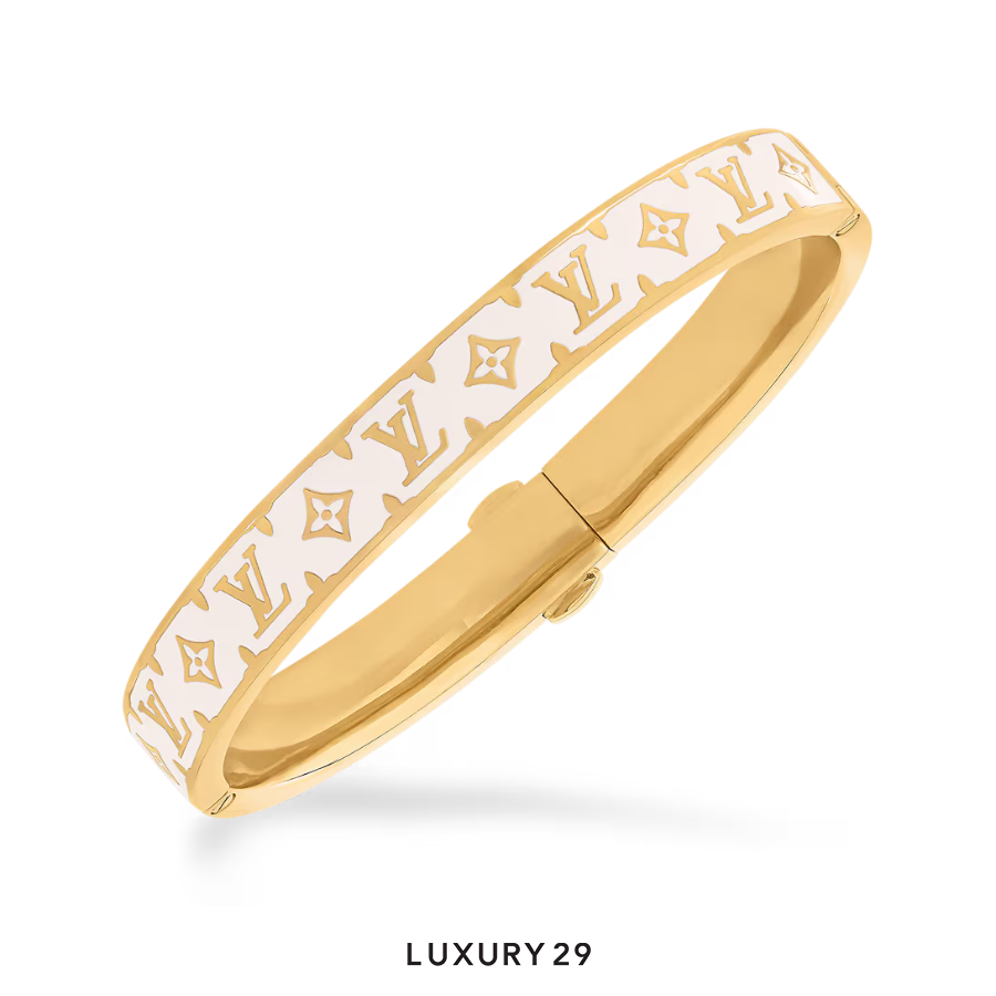 Louis Vuitton LV Nanogram Enamel Bracelet Gold LOUIS VUITTON