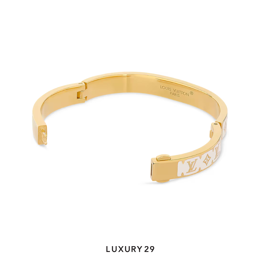 Louis Vuitton LV Nanogram Enamel Bracelet Gold LOUIS VUITTON