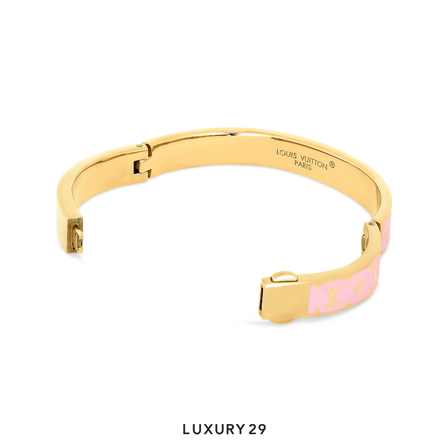 Louis Vuitton LV Nanogram Enamel Bracelet Pink LOUIS VUITTON