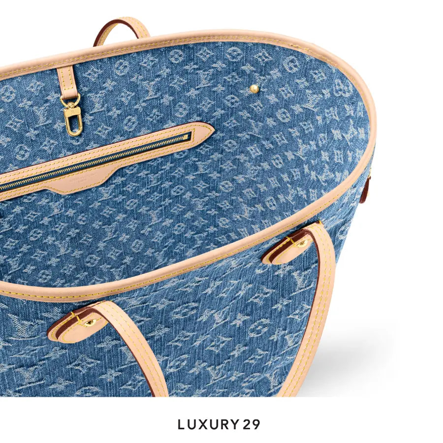 Louis Vuitton LV Neverfull MM Monogram Denim Blue LOUIS VUITTON Luxury29