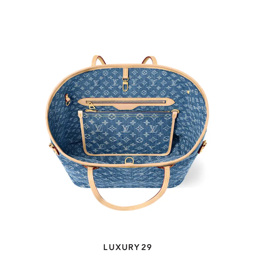 Louis Vuitton LV Neverfull MM Monogram Denim Blue LOUIS VUITTON Luxury29