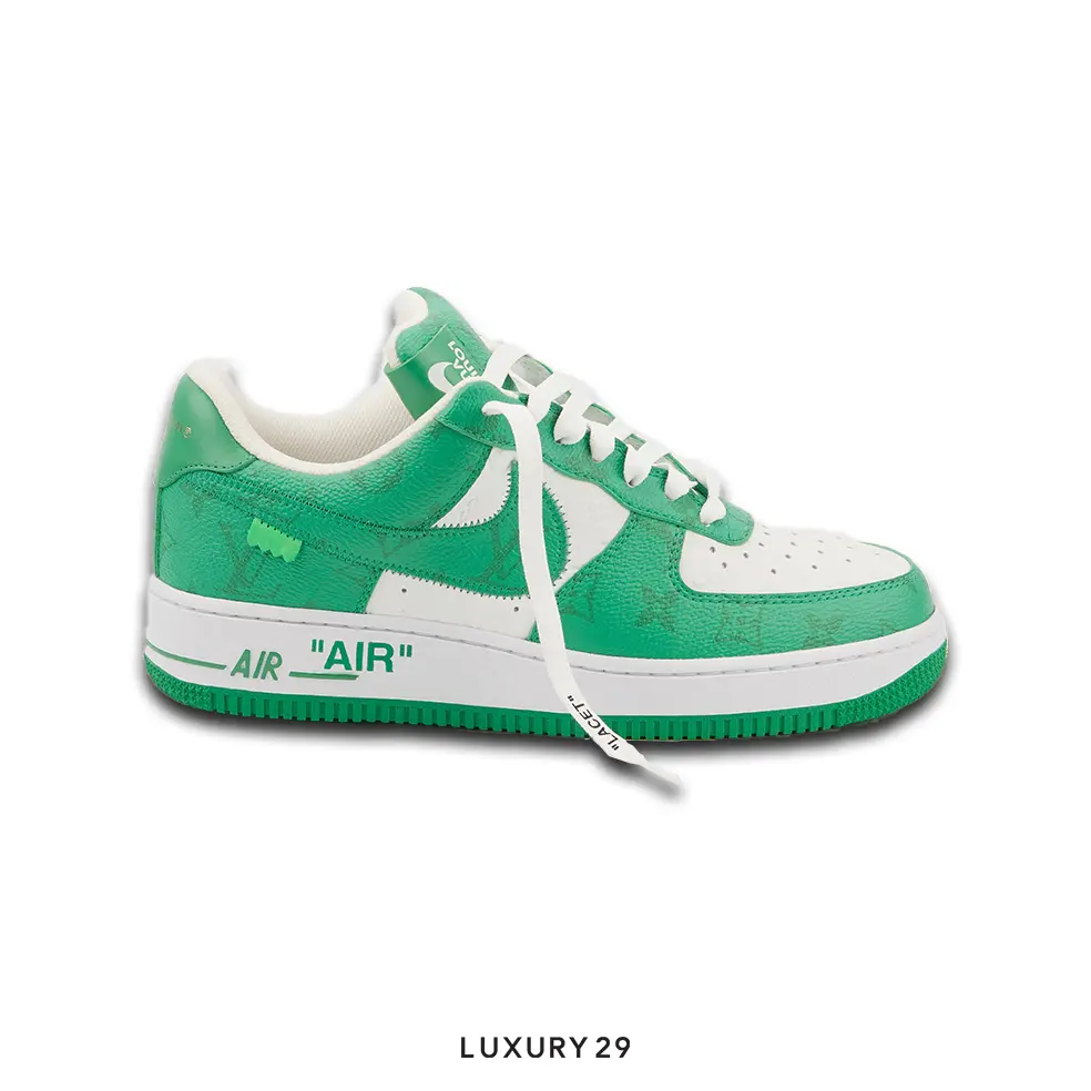 Louis Vuitton LV Nike Air Force 1 Low By Virgil Abloh White Green Royal(M)