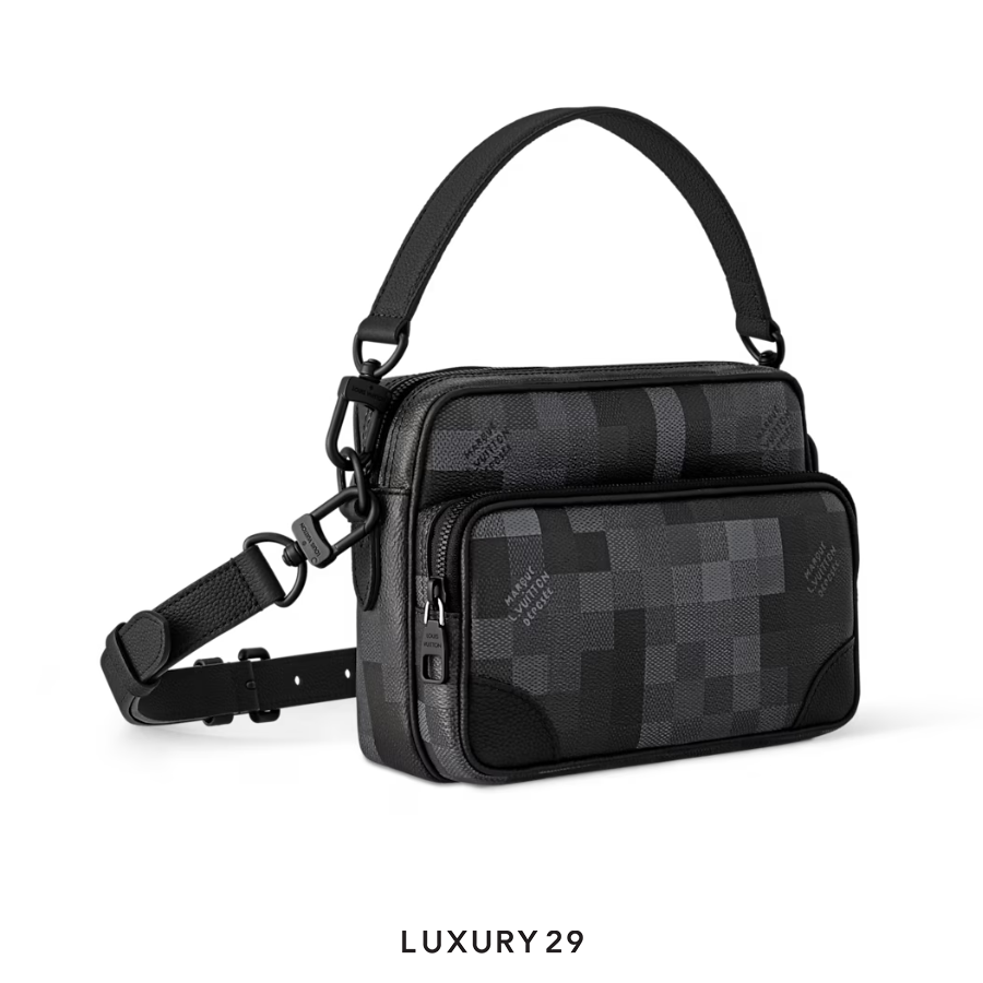 Louis Vuitton LV Nil Messenger Damoflage Black coated canvas LOUIS VUITTON