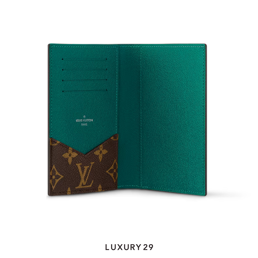 Louis Vuitton LV Passport Cover Borneo Green LOUIS VUITTON