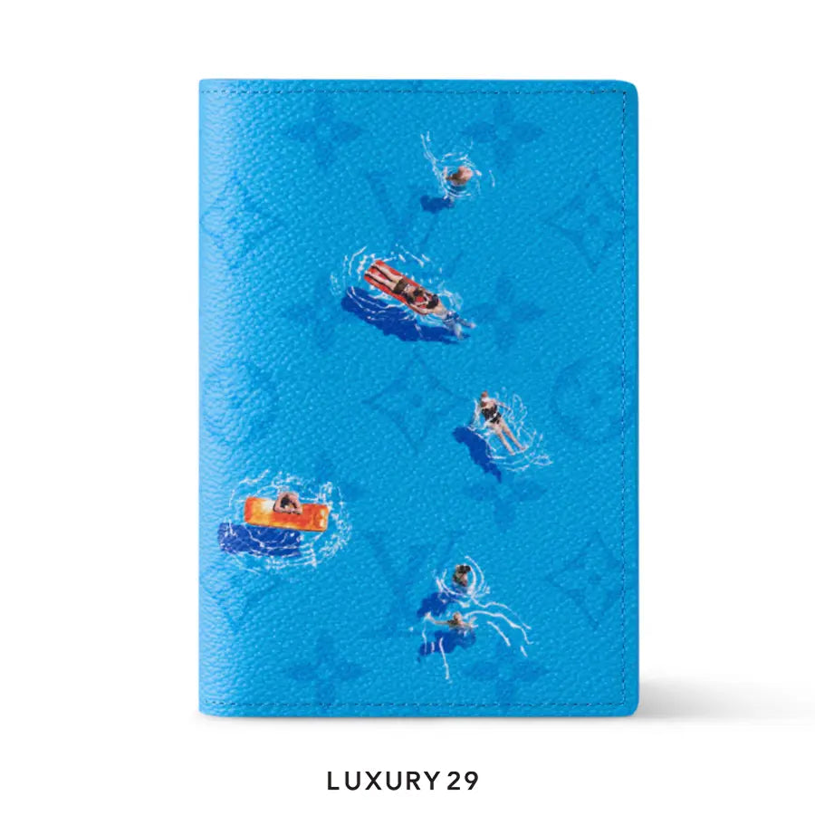 Louis Vuitton LV Passport cover Colored Monogram Canvas Pool Blue
