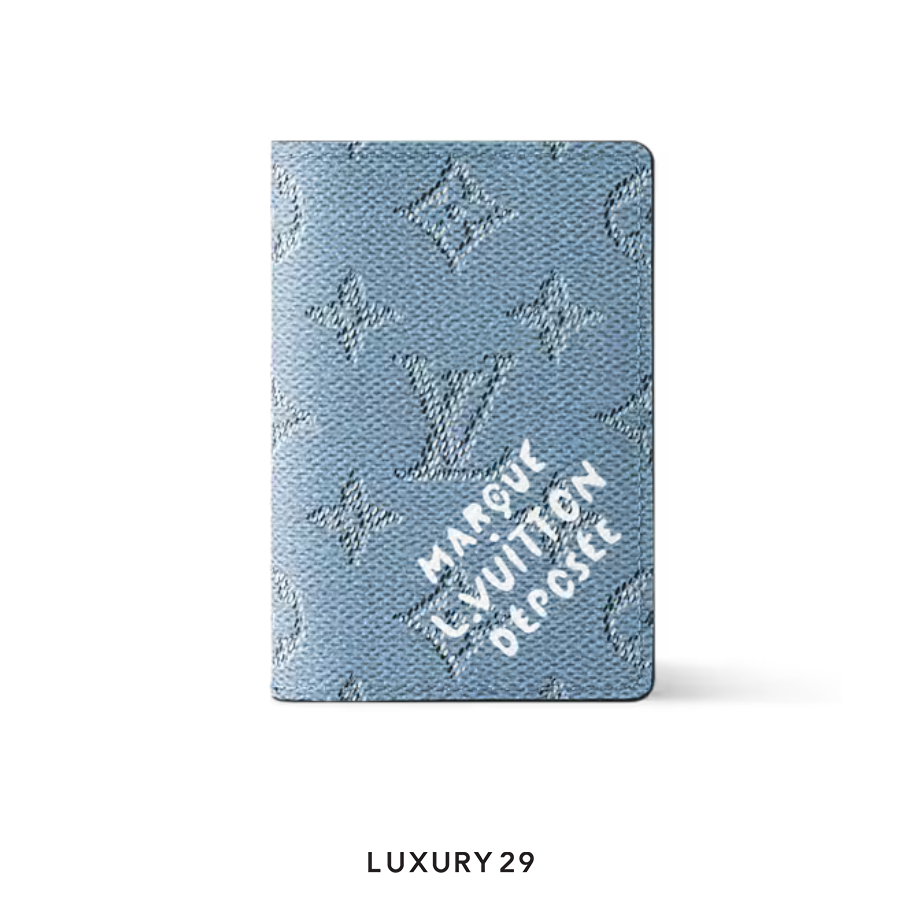 Louis Vuitton LV Pocket Organizer Monogram Heritage coated canvas Blue LOUIS VUITTON