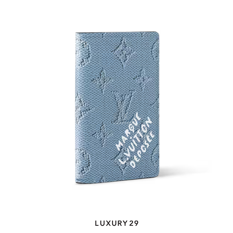 Louis Vuitton LV Pocket Organizer Monogram Heritage coated canvas Blue LOUIS VUITTON