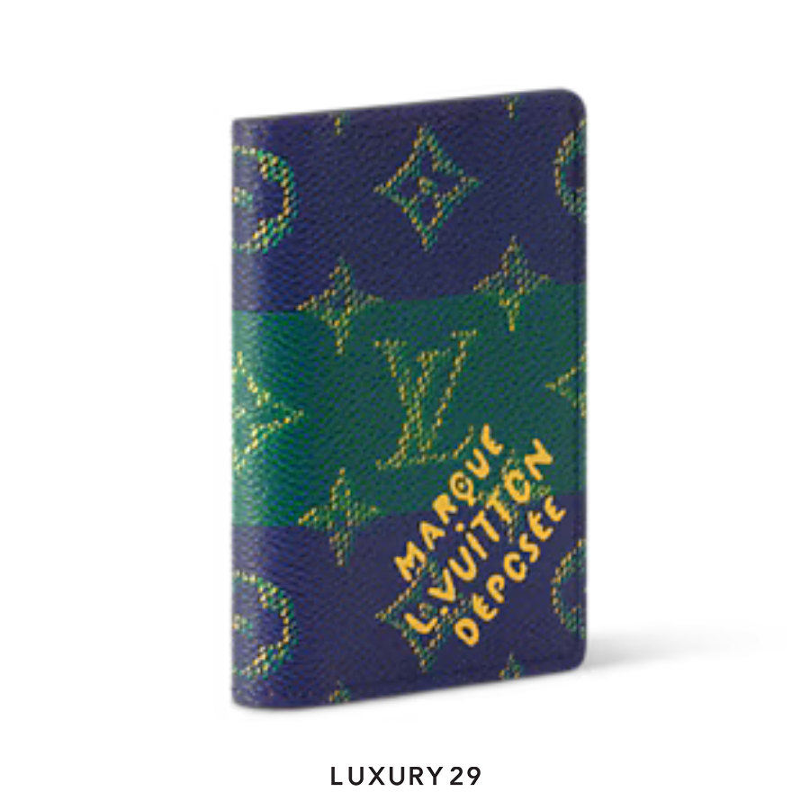 Louis Vuitton LV Pocket Organizer Wallet Blue LOUIS VUITTON