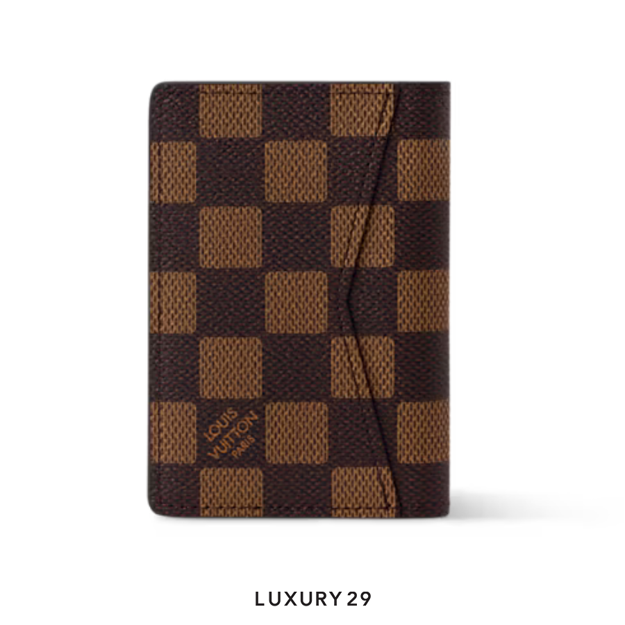 Louis Vuitton LV Pocket Organizer Wallet Damier Phriendship Canvas Brown LOUIS VUITTON