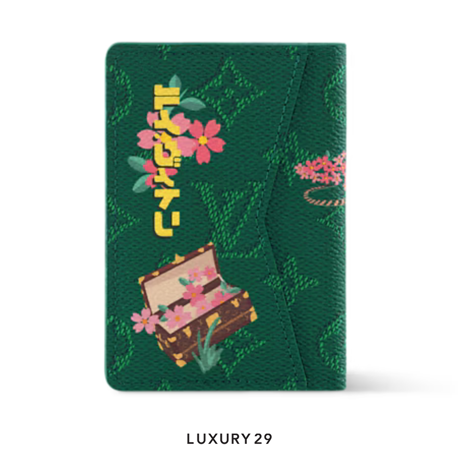 Louis Vuitton LV Pocket Organizer Wallet Green Monogram Canvas LOUIS VUITTON Luxury29