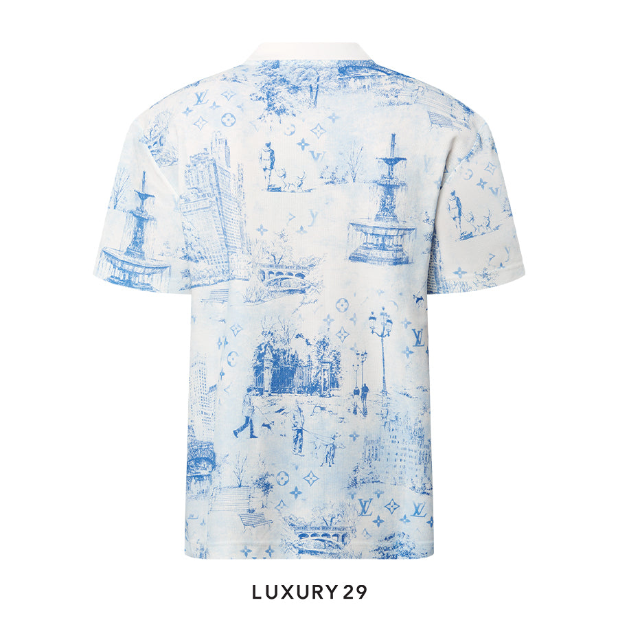 Louis Vuitton LV Printed Cotton Pique T-Shirt LOUIS VUITTON