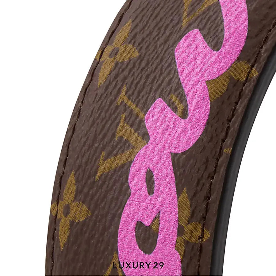 ที่คาดผม Louis Vuitton ลาย LV สีชมพู