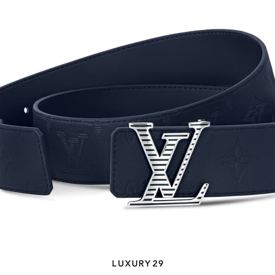Louis Vuitton LV Shadow 40mm Reversible Belt 90cm Navy LOUIS VUITTON