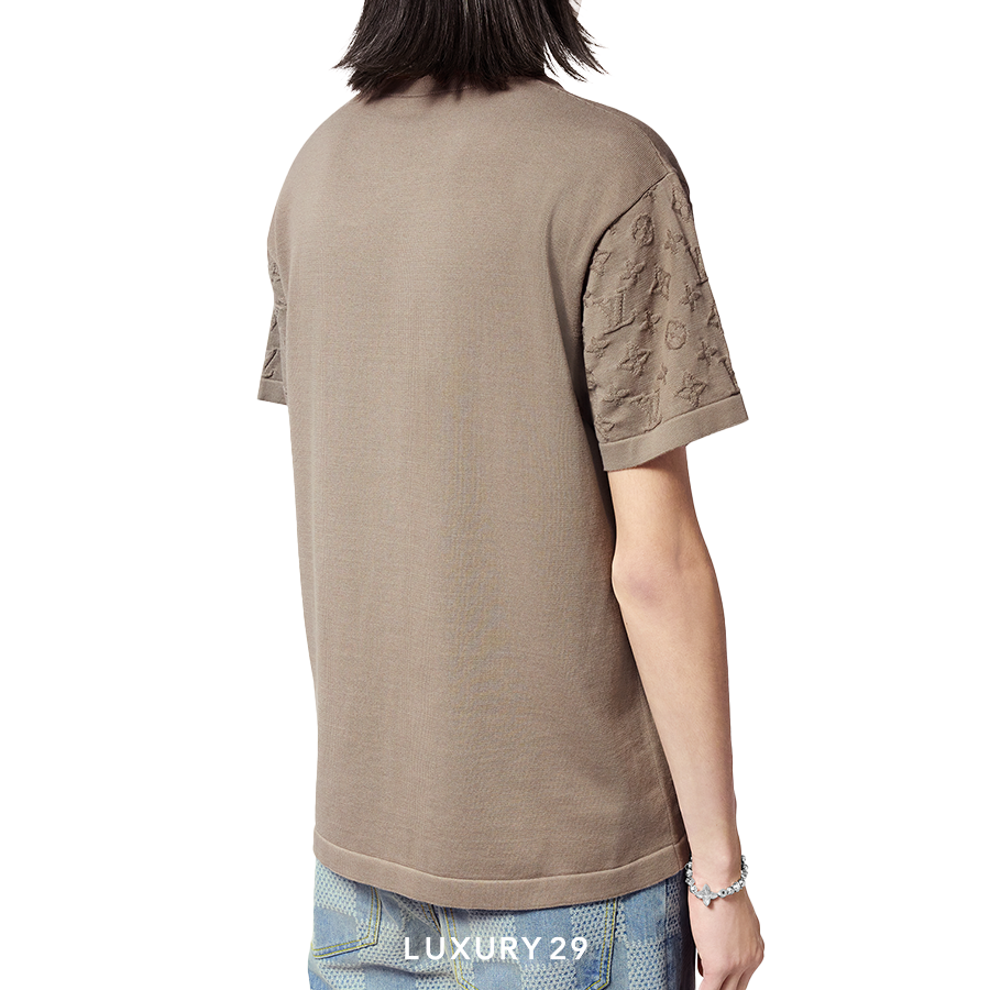 Louis Vuitton LV Short-Sleeved Cotton Crewneck Biege LOUIS VUITTON