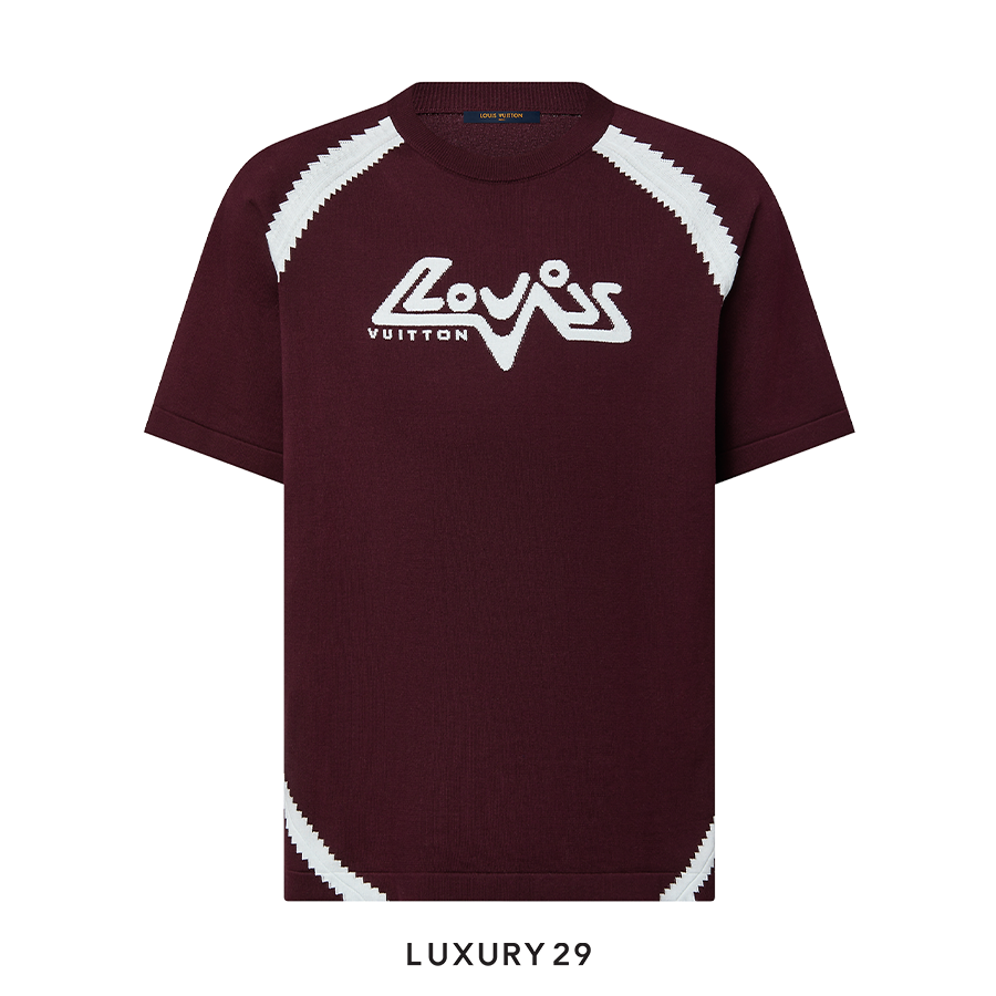 Louis Vuitton LV Short-Sleeved Cotton Intarsia Crewneck LOUIS VUITTON