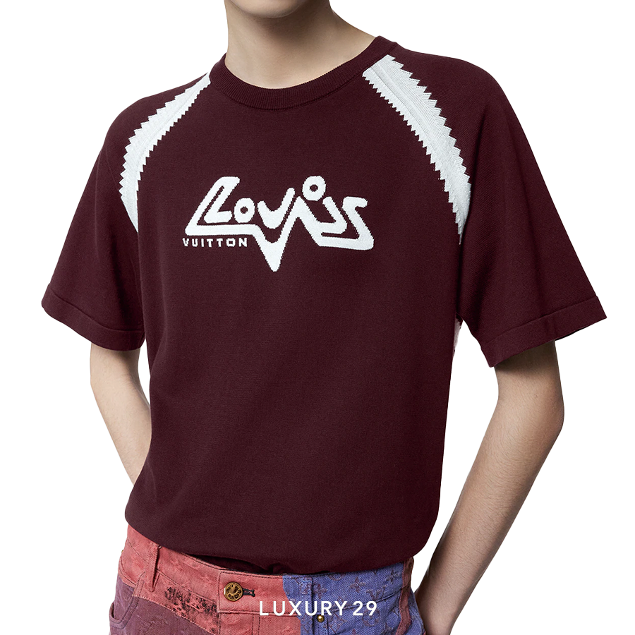 Louis Vuitton LV Short-Sleeved Cotton Intarsia Crewneck LOUIS VUITTON