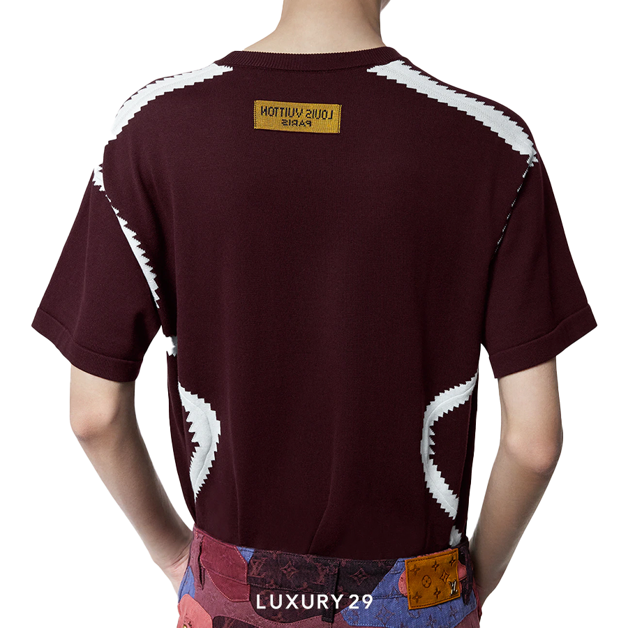 Louis Vuitton LV Short-Sleeved Cotton Intarsia Crewneck LOUIS VUITTON