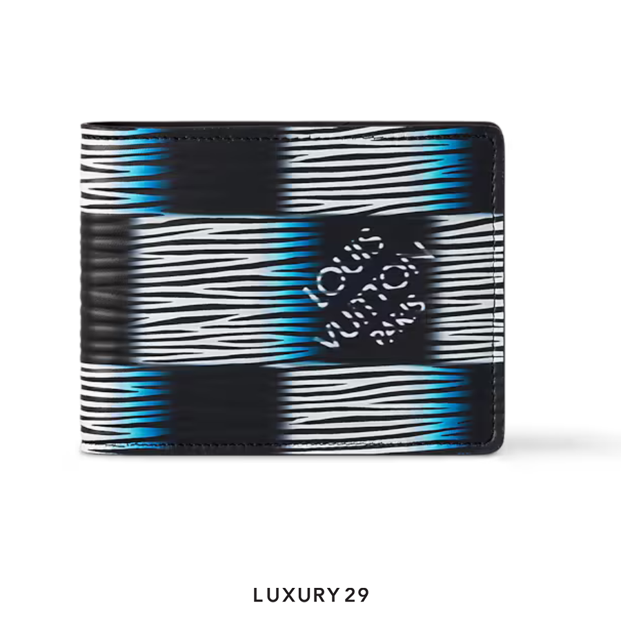 Louis Vuitton LV Slender Leather Wallet Men's Dark Blue Moon LOUIS VUITTON