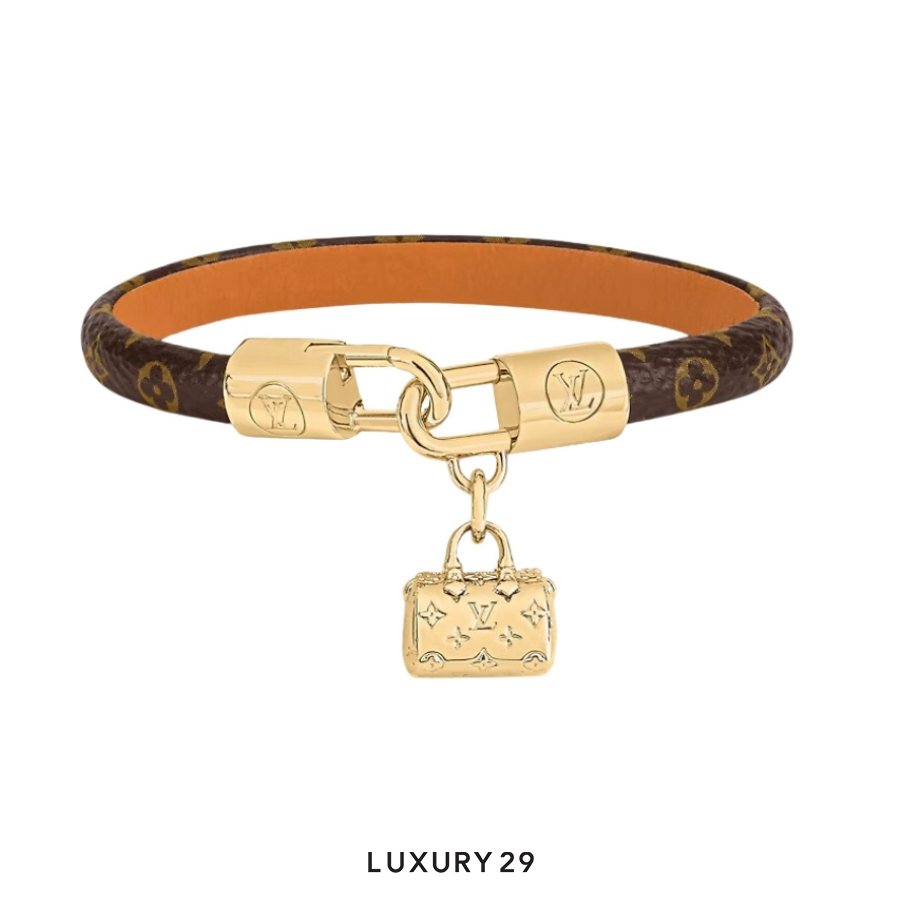 Louis Vuitton LV Speedy Charm Bracelet In Monogram Canvas With Metal With Gold-Color Finish LOUIS VUITTON Luxury29