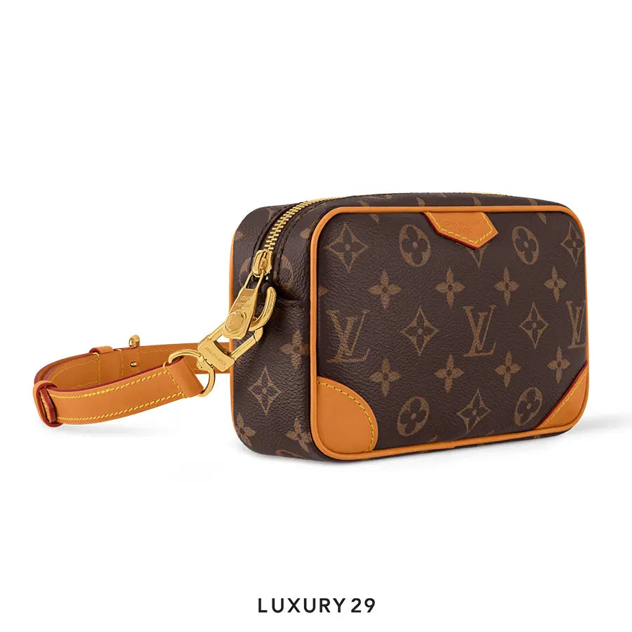 Louis Vuitton LV Trocadero Wearable Wallet Aged natural cowhide leather trim Monogram coated canvas LOUIS VUITTON