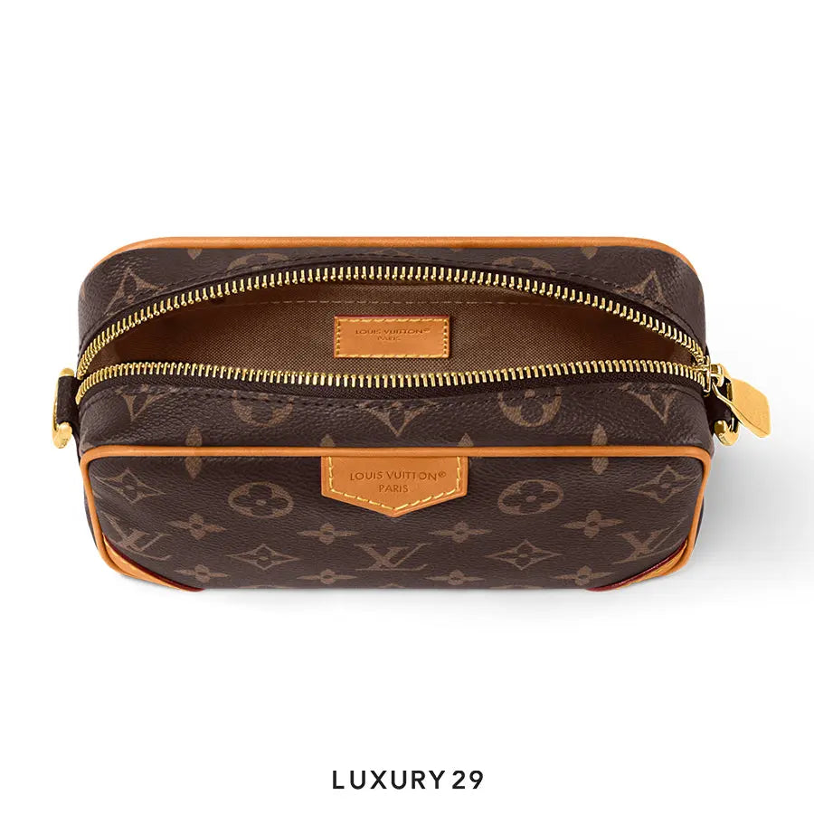 Louis Vuitton LV Trocadero Wearable Wallet Aged natural cowhide leather trim Monogram coated canvas LOUIS VUITTON