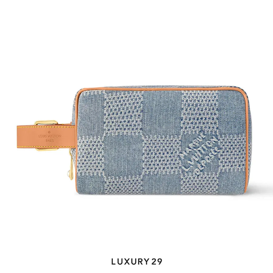 Louis Vuitton LV Trousse Toilette Locker Dopp Kit Blue