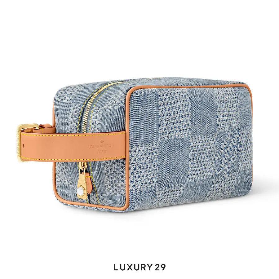 Louis Vuitton LV Trousse Toilette Locker Dopp Kit Blue LOUIS VUITTON