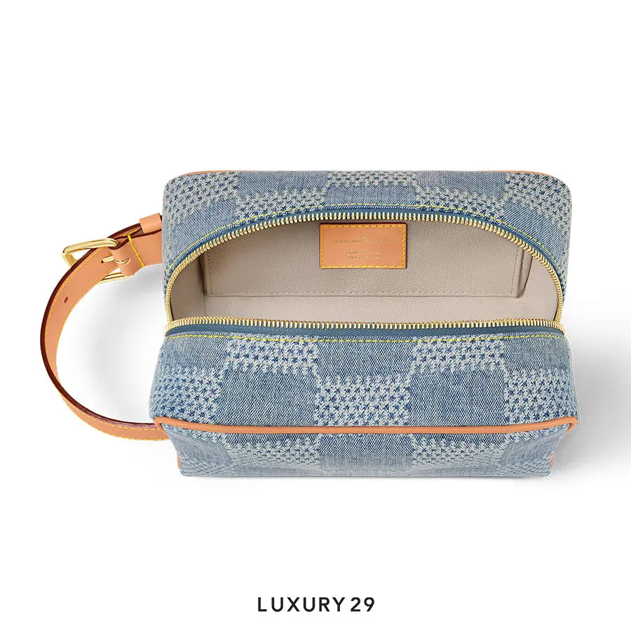 Louis Vuitton LV Trousse Toilette Locker Dopp Kit Blue LOUIS VUITTON