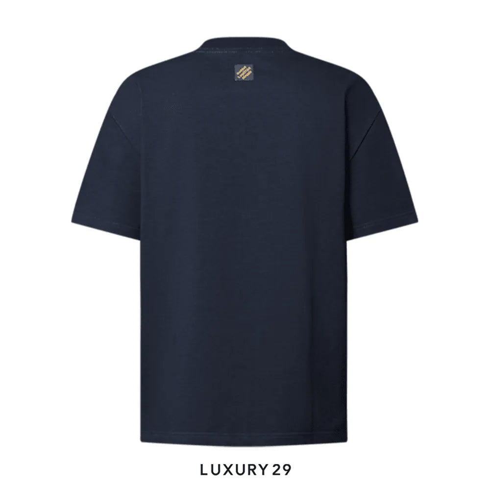 Louis Vuitton LV Vers Embellished Short-Sleeved T-Shirt Dark Blue LOUIS VUITTON