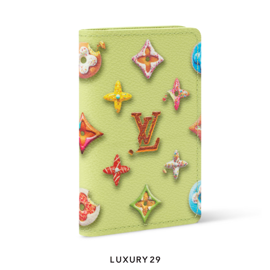 Louis Vuitton LV Wallet Pocket Organizer unique donut-shaped design Pistachio color LOUIS VUITTON Luxury29