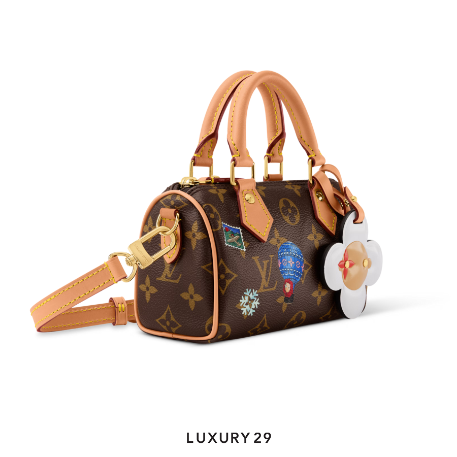 Louis Vuitton LV Nano Speedy Bag Monogram Snowy Pearl Coated canvas LOUIS VUITTON Luxury29