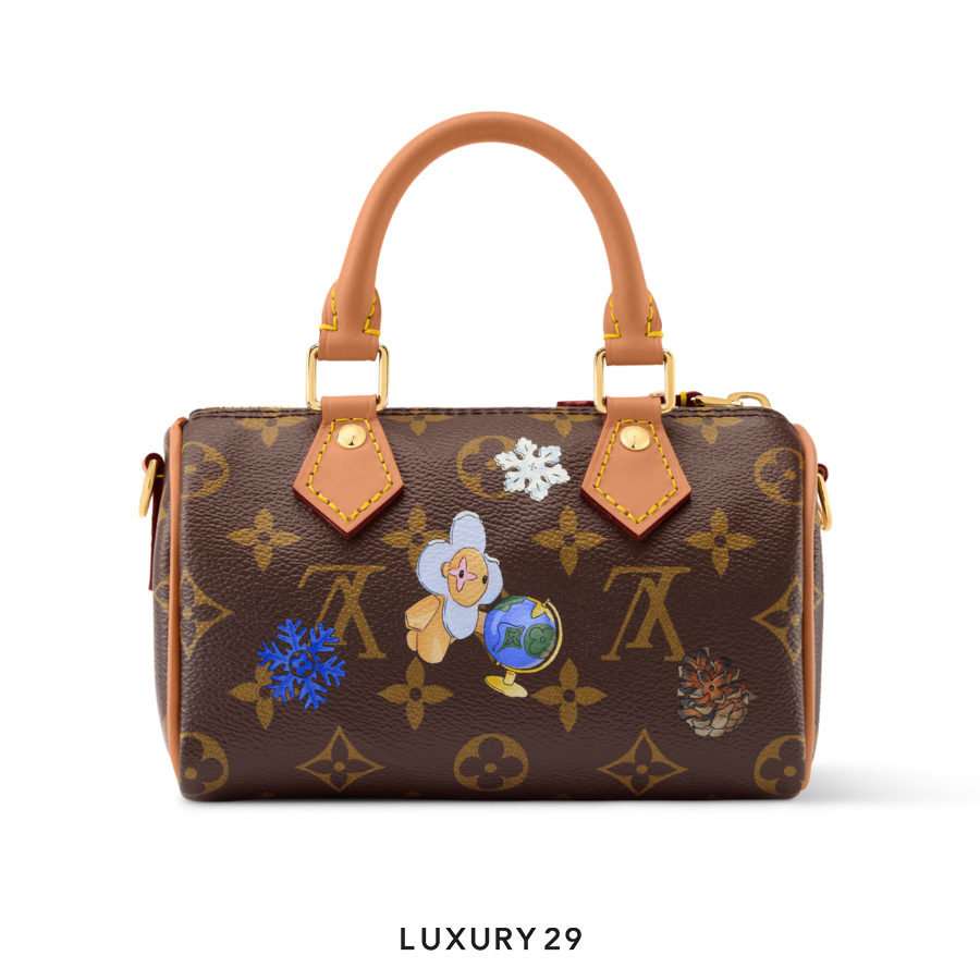 Louis Vuitton LV Nano Speedy Bag Monogram Snowy Pearl Coated canvas LOUIS VUITTON Luxury29