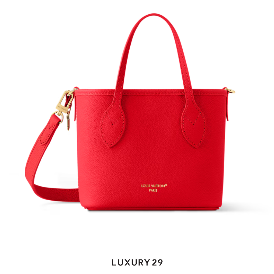 Louis Vuitton LV x TM - Neverfull Inside Out BB Bag Monogram cherry denim White LOUIS VUITTON