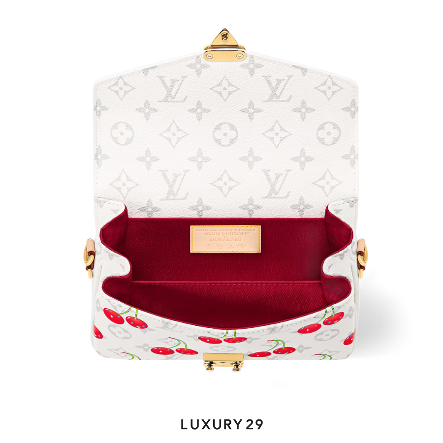 Louis Vuitton LV x TM - Pochette Metis East West Bag Monogram cherry canvas White LOUIS VUITTON