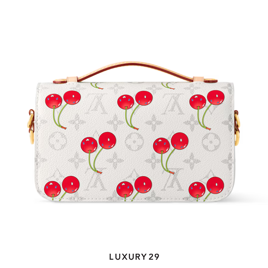 Louis Vuitton LV x TM - Pochette Metis East West Bag Monogram cherry canvas White LOUIS VUITTON