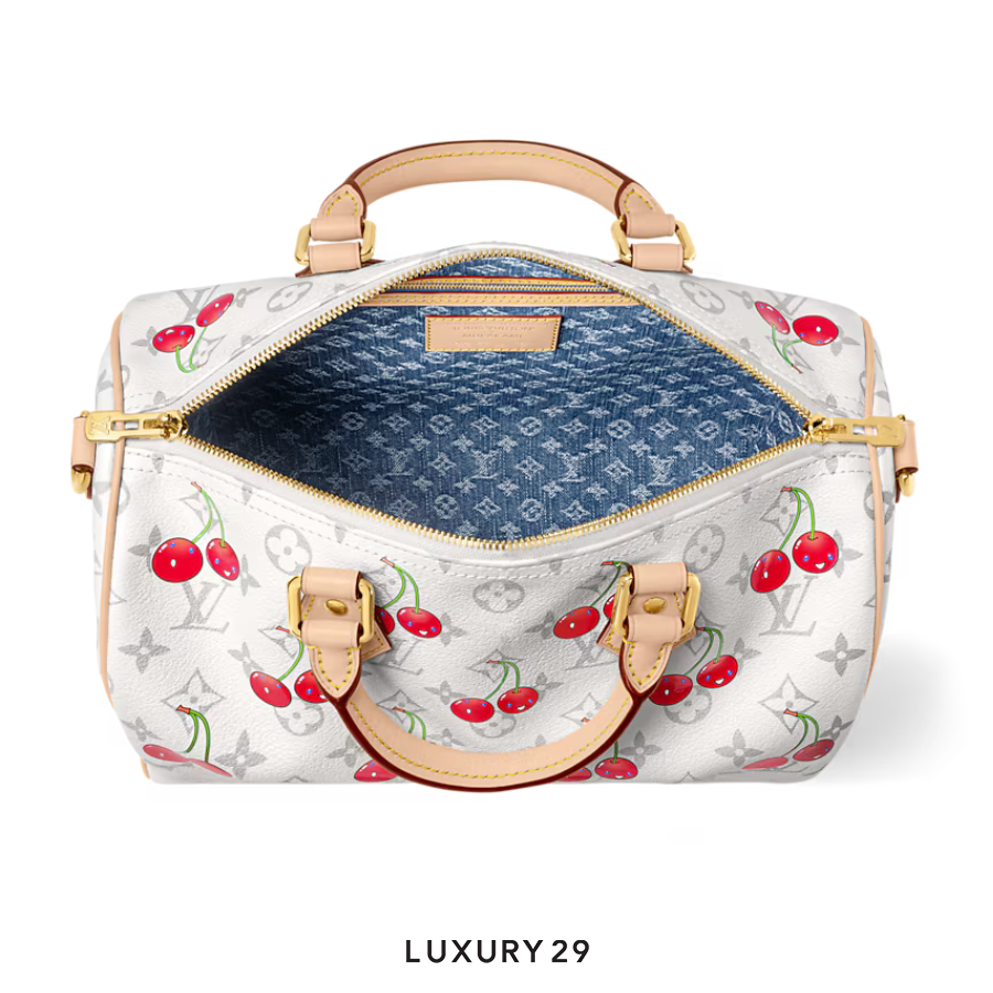 Louis Vuitton LV x TM - Speedy Soft Bandouliere 30 Monogram cherry canvas White LOUIS VUITTON